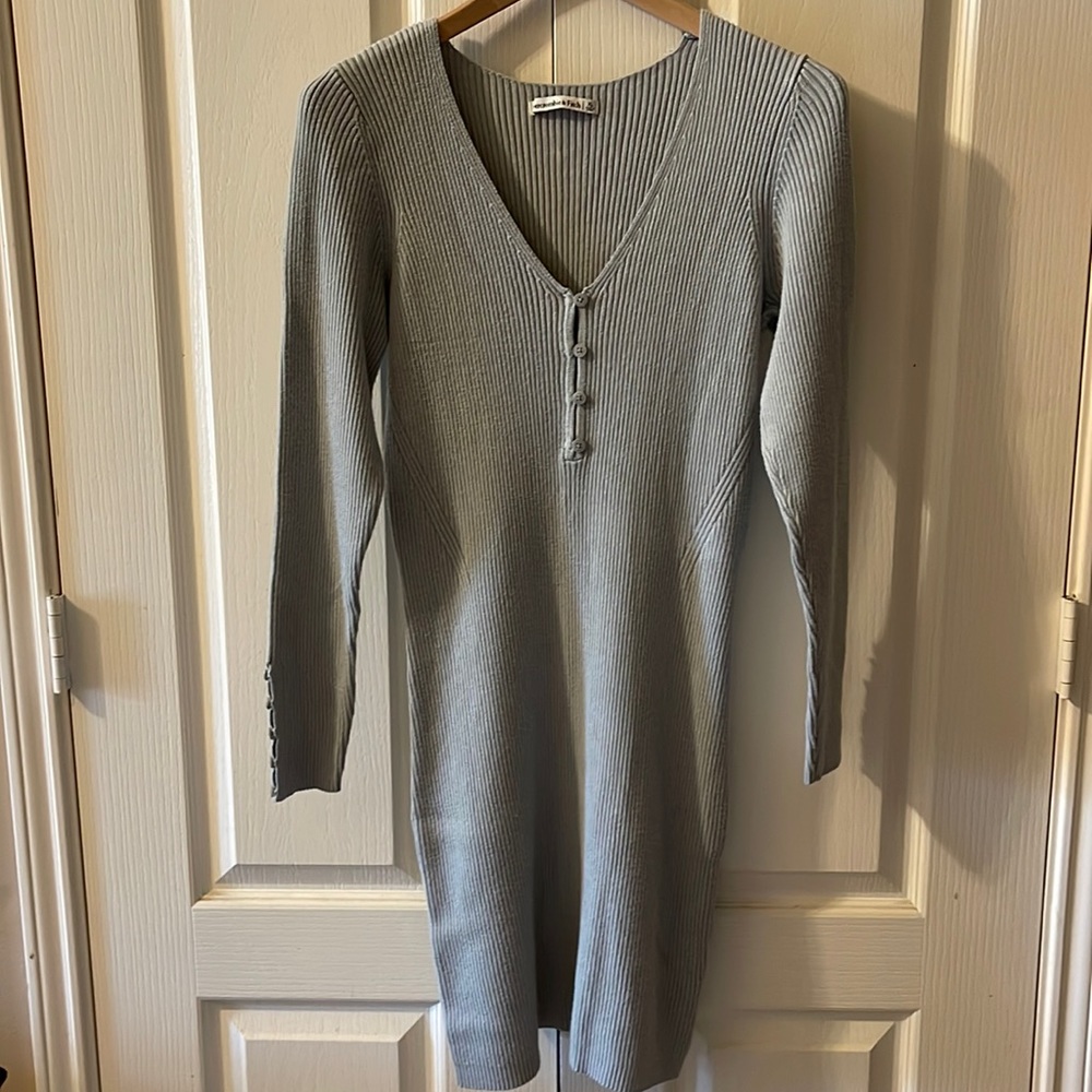 Abercrombie Ladies Sweater Dress XL light blue